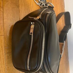 Alexander Wang Black Crossbody Bag with Silver Accents